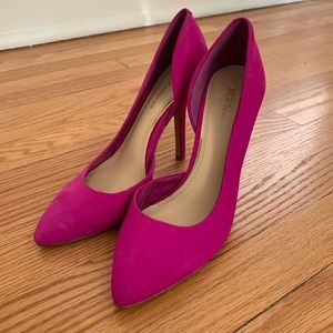 Hot pink high heels